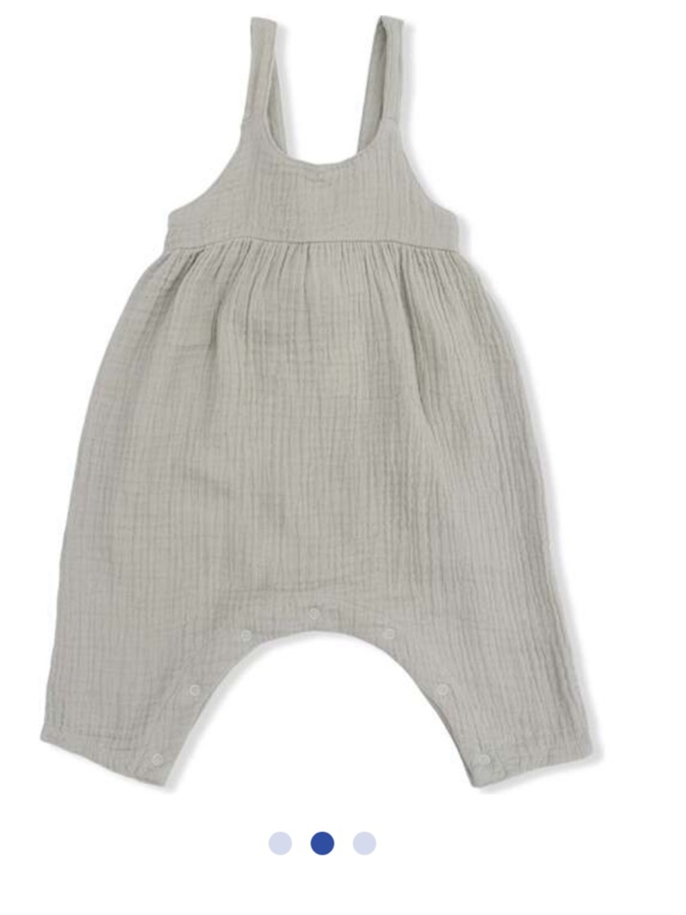 Angel Dear Muslin Tie Back Romper - Desert Green